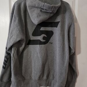 Men's Gray Hoodie with Black Logo